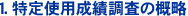 １．特定使用成績調査の概略