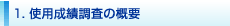 １．使用成績調査の概要