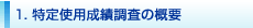 １．特定使用成績調査の概要