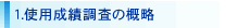 １．使用成績調査の概略